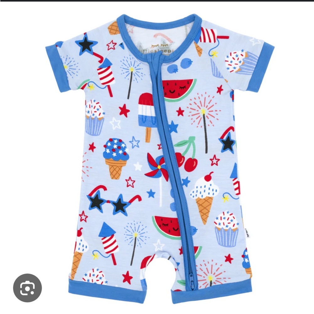 Little Sleepies Stars, Stripes and Sweets Shorty Zippy